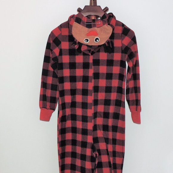 HolidayFamJams hooded one piece union suit pajamas - Picture 5 of 6